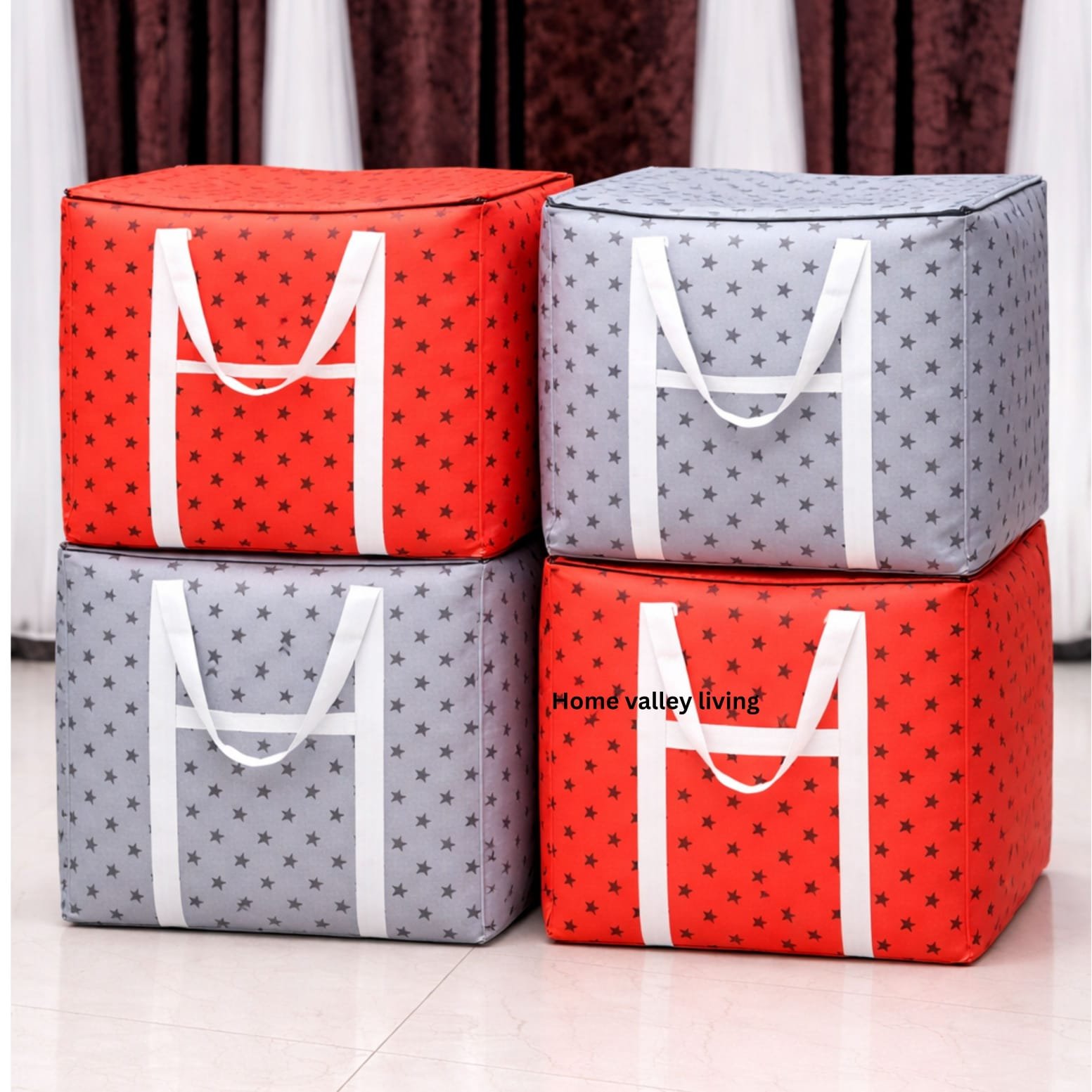 vb Star Printed Storage & Travel Bag (৫ পিস) - Image 1