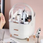 Dust-Proof Large Capacity Makeup Storage Box With Handle - Image 2