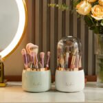 360° Rotating Portable Makeup Brushes Holder